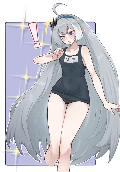 魔王ちゃんかわいい スク水着ようね #ステラソラ