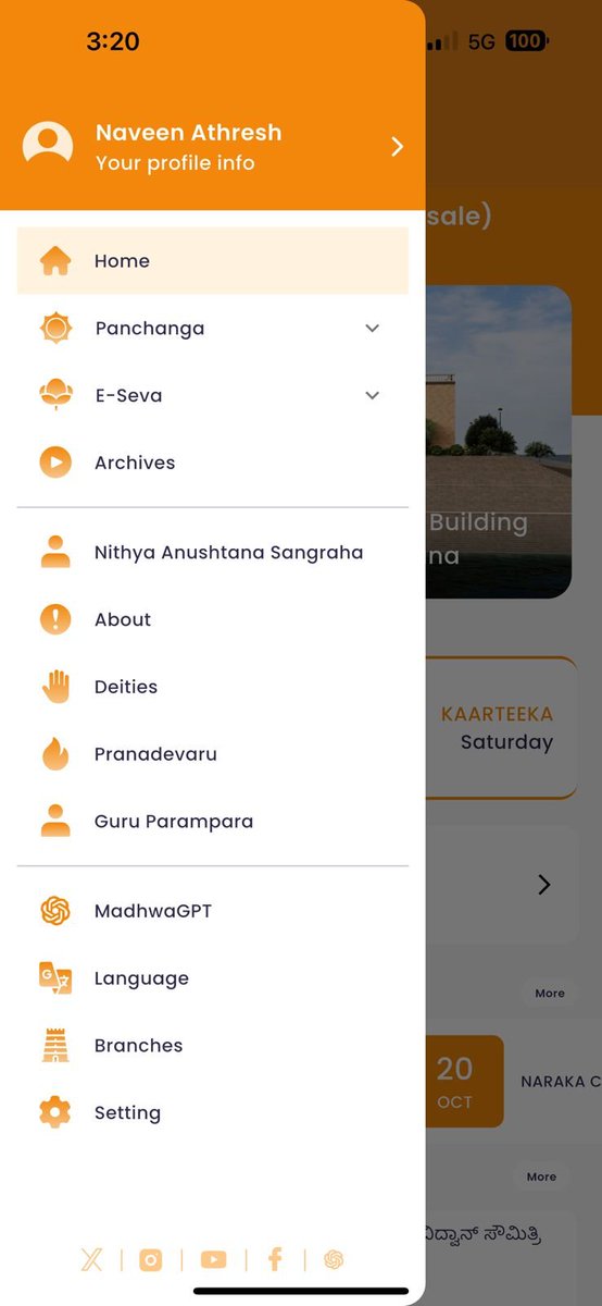 naveenathresh's tweet photo. MadhwaGPT prominently featured on Sri Vyasaraja Matha (Sosale) website, iOS and Android app. The links are very prominent on the home page of the website at top center (prominent real estate!) and the iOS and android apps on the side nav bar. Very valuable as long as people recognize a GPT will be helpful but we have to vet it independently and also validate content accuracy. We try to focus on Tattva jnana bhakti vairagya too obviously in accordance with Madhva Sidhantha but it is imperative users use their independent judgement before making sense of the results due to the nature of GPT's. We are working on a ground up version of MadhvaGPT too and it will eventually be hosted on our domain: https://t.co/6qaoyt75Fk (this is today pointing to the chatGPT based MadhwaGPT version).

@SVMatha