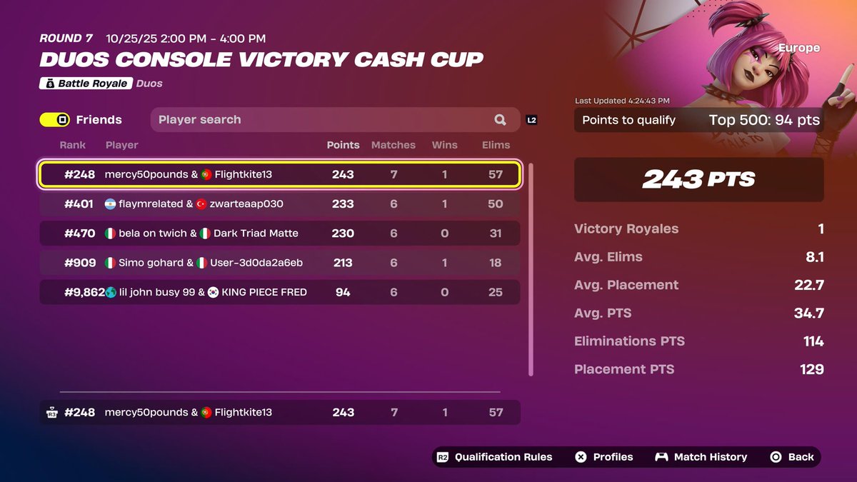 Qual eu big clutch last game