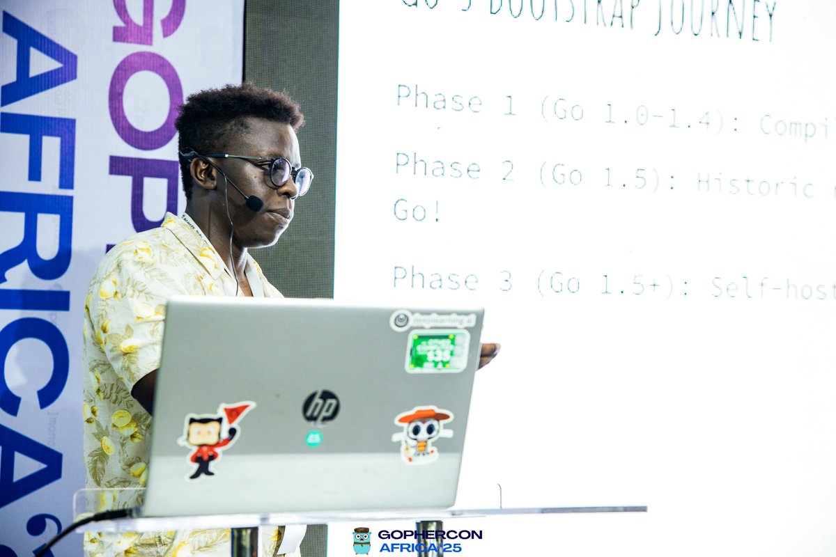 gophers_africa's tweet image. Ever wondered how Go builds... Go? 🤔🐹
@sg_ga_  is on stage at #GopherConAfrica with
🧠 “Bootstrapping with Gophers: How Go Compiles Itself and What That Means for You.”
A true journey into the heart of the Go compiler! 💙
#GoLang #Compiler #Gophers #GopherConAfrica2025 #gca25