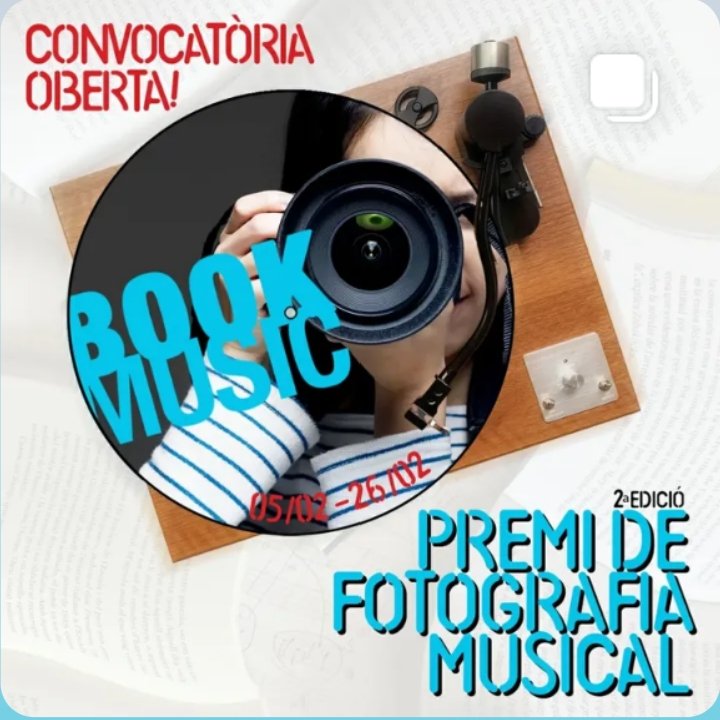 ✍️📸Book Music Festival   obre les Convocatòries dels seus dos PREMIS! Si t'apassiona escriure o la fotografia de música en viu... Participa-hi! <a href="/BookMusicFest/">BookMusicFestival</a>
Consulta les Bases al web: bookmusicfestival.com
<a href="/ruta66mag/">Ruta 66</a> 
<a href="/AliciaMusica/">Alicia Música</a> 
<a href="/AgendaCultura/">Agenda Cultural de Catalunya</a>
<a href="/editorscat/">EDITORS.CAT</a> 
<a href="/Dirty_Rock/">Dirty Rock Magazine</a>