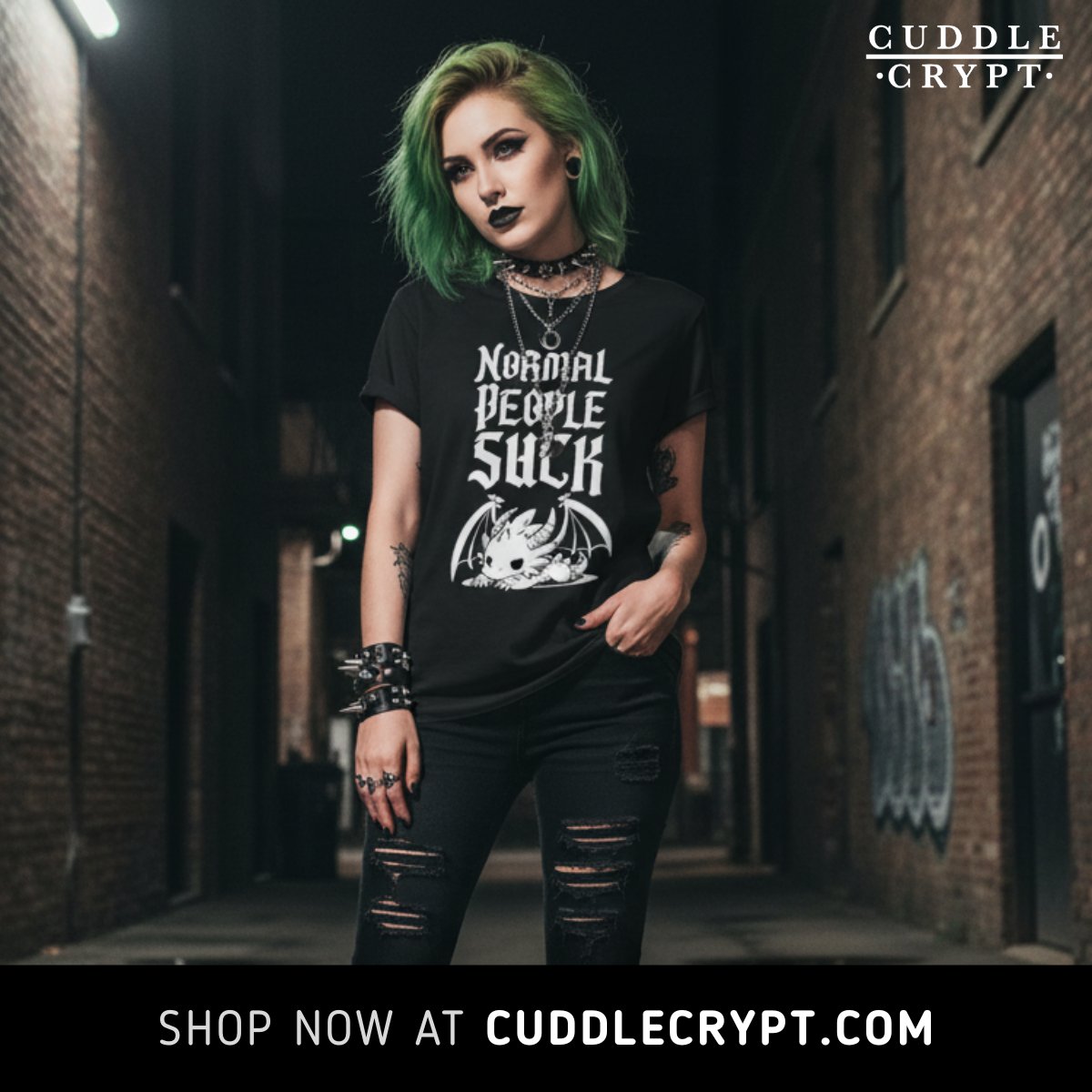 CuddleCrypt's tweet photo. Normalโs a scam. ๐
Shop here โ https://t.co/rCXllb8XMf
#CuddleCrypt โ anti-normal apparel for the darkly unbothered.
Find your tribe at https://t.co/jiyqlhCtwi ๐ฆ https://t.co/aJZpkli9Px