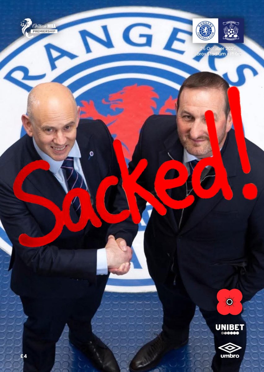<a href="/RangersFC/">Rangers Football Club</a> No offence to Danny Röhl but this is the only Matchday Programme the supporters want to see. It will be a best seller.