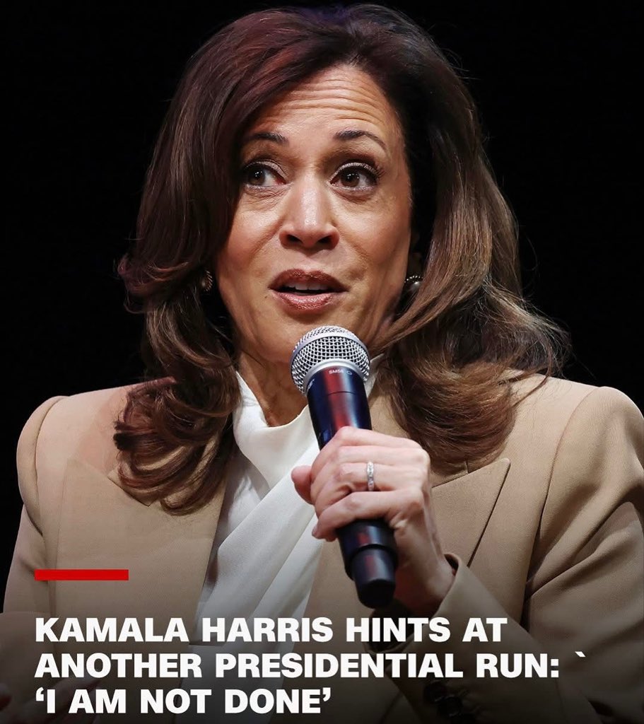 broadcast0147's tweet image. Reflecting on the possibility of running again, Kamala #Harris told the BBC that her grandnieces would “in their lifetime, for sure” see a woman president.

“Possibly,” Harris said, when asked whether that #woman could be her, confirming that she is still #weighing her political…