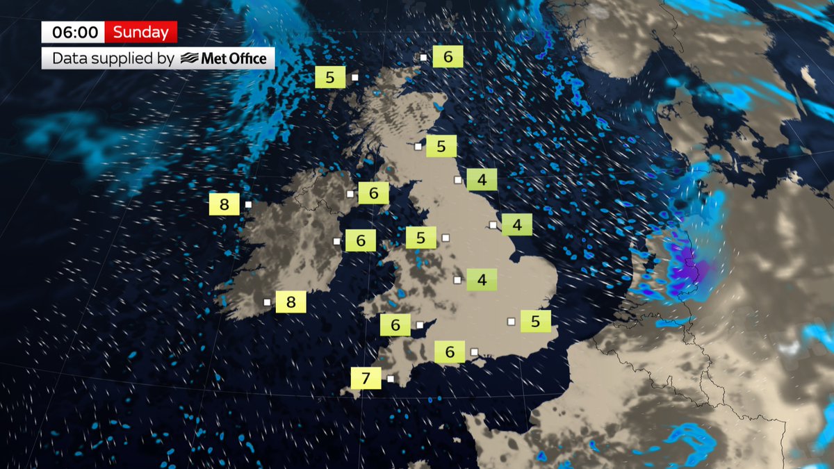 Evening showers will clear across southern Britain to leave many places dry overnight, but exposed coastal areas will keep the risk of more. It'll turn chilly under clear skies, with a patchy frost developing. Gales will continue to affect North Sea coasts news.sky.com/weather