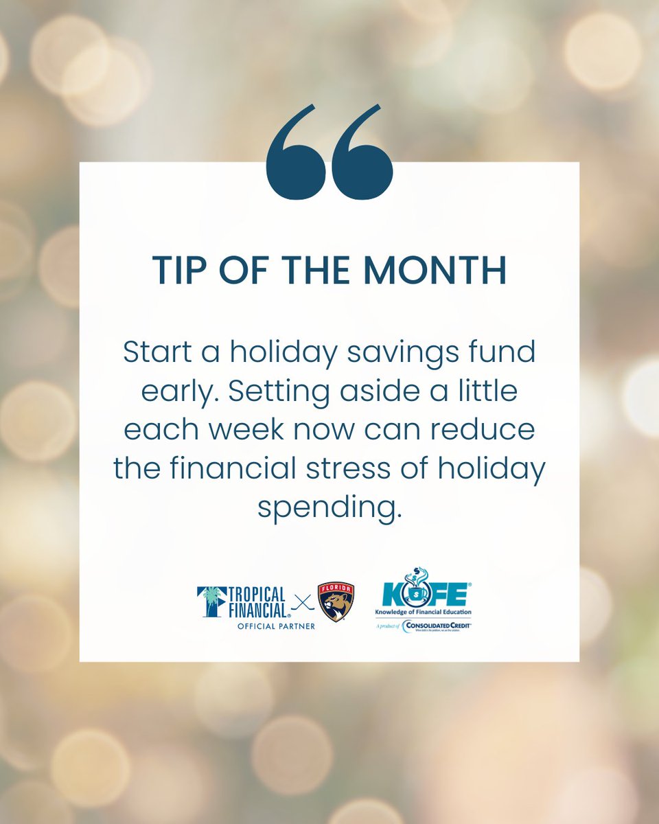 Don’t let holiday spending sneak up on you! Start a savings fund now—just a little each week adds up to stress-free cheer later. 🎁