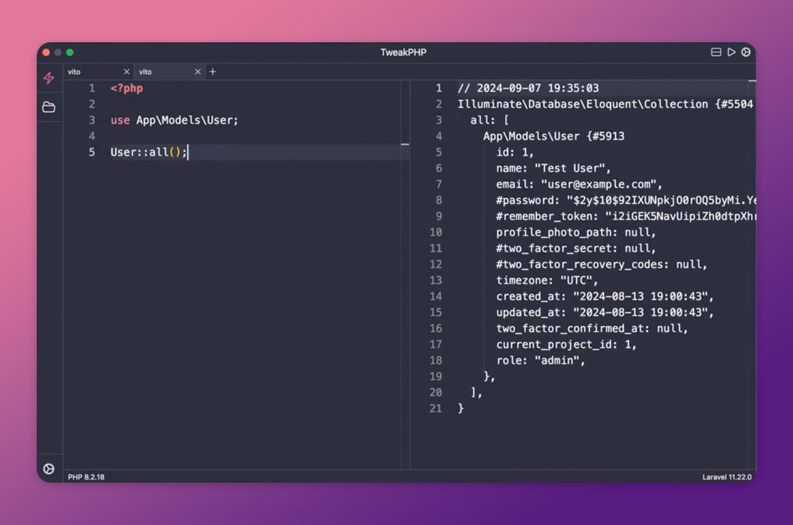 MadeWithLaravel's tweet image. TweakPHP by @saeed_vz is a desktop app with a code editor to tweak your PHP code – open-source and currently in beta! 👩💻⚡️ - madewithlaravel.com/tweakphp