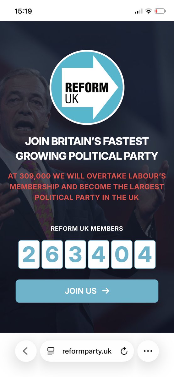 t1meforchange23's tweet image. Massive membership surge for Reform Uk today.

All this whilst Tory &amp;amp; Labour members are deserting them. 

#Reform #ReformUK
