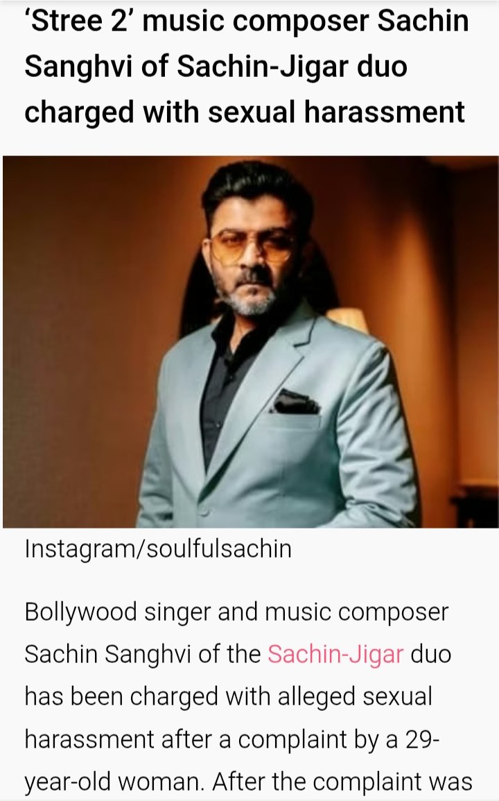 Rads0071's tweet image. Stree 2 &amp;amp; Thamma movie&apos;s music composer Sachin Sanghvi is accused of multiple sexual assaults by a 29 year old woman who was in touch with him from February 2024.

The woman alleges that Sachin assaulted her multiple times under the pretext of marriage and promise of work in his…