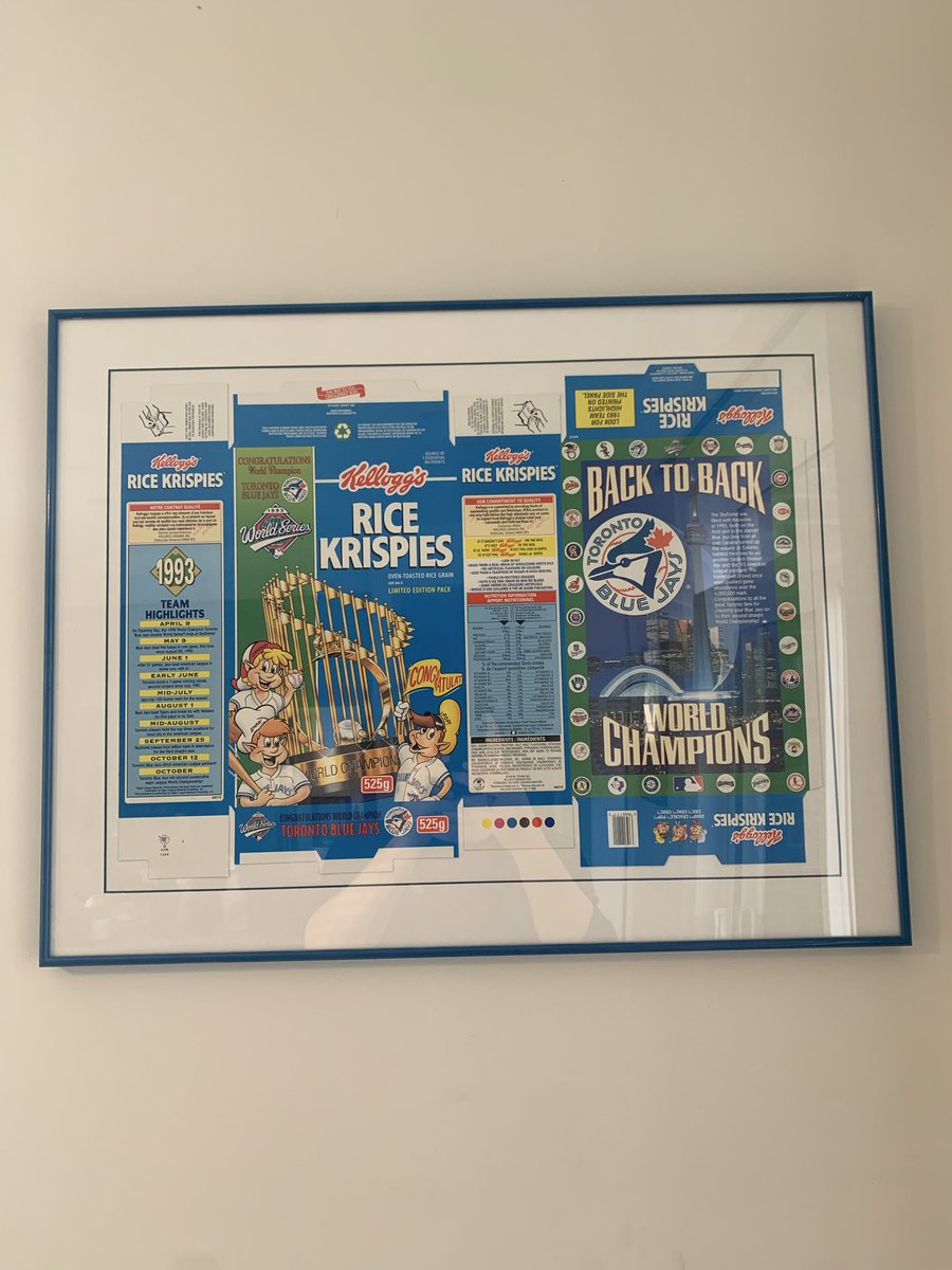 This morning hanging up my favourite <a href="/KelloggCompany/">Kellogg Company</a> Back to Back Rice Krispies box to manifest extra luck for our Toronto <a href="/BlueJays/">Toronto Blue Jays</a> in the 2025 World Series! Cherished gift from logistics legend Lyn Sartori! Cheers!

#WorldSeries #MLB #Packaging #Power #WantItAll