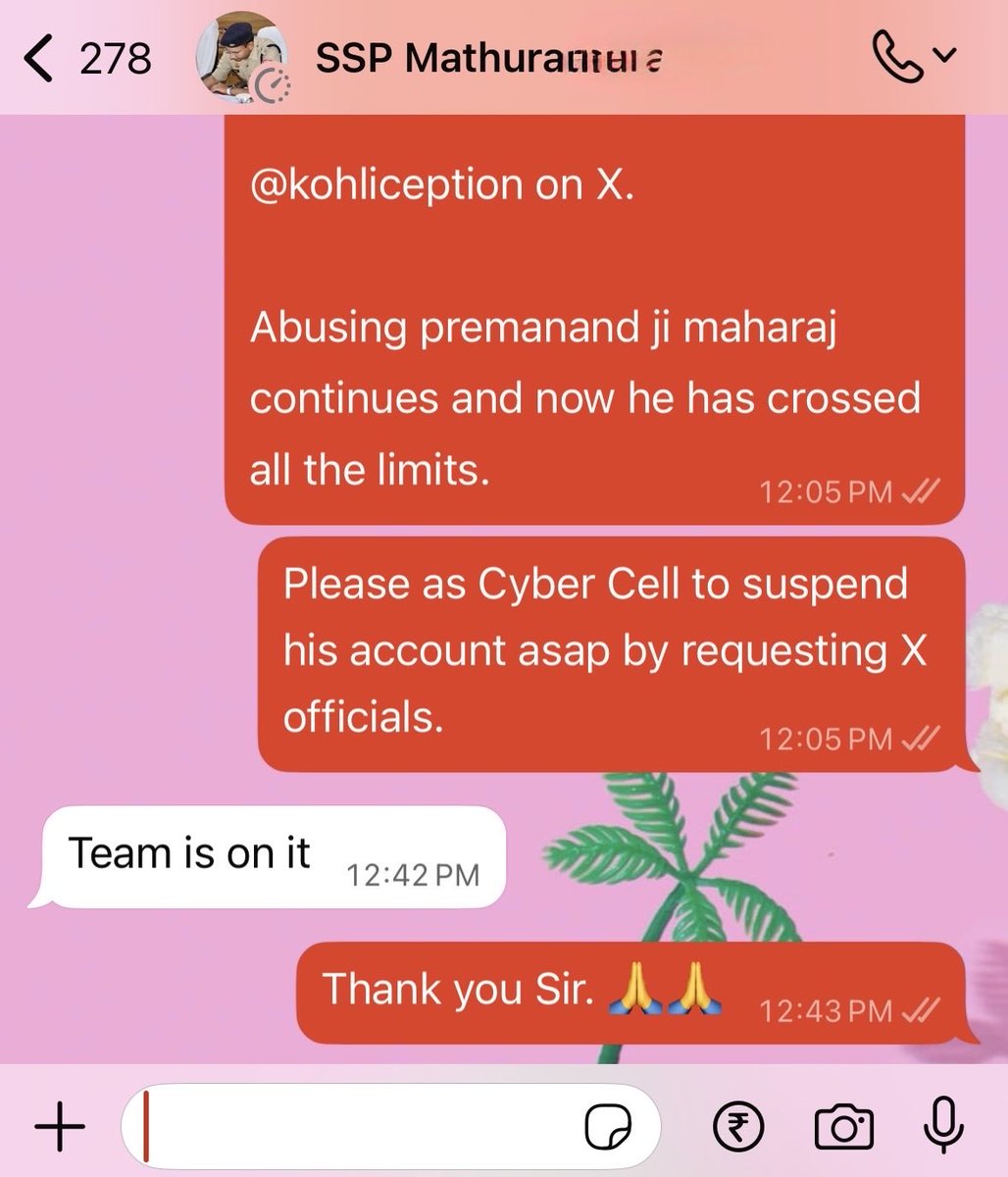 Cyber_Huntss's tweet image. आदरणीय @mathurapolice,
दिए गए स्क्रीनशॉट जो की टेलीग्राम का हैं दूसरा वाला पूरा पढ़ियेगा। आशा हैं की @Uppolice इस व्यक्ति को सही जगह रखने का पूर्ण बंदोबस्त करेगी। 
@lkoabhishek भाई, पूर्ण उम्मीद हैं की जब तक ये भागता फिरेगा इसके माँ बाप को भी उठा कर लाएगी पुलिस ताकि ये अपने माँ…