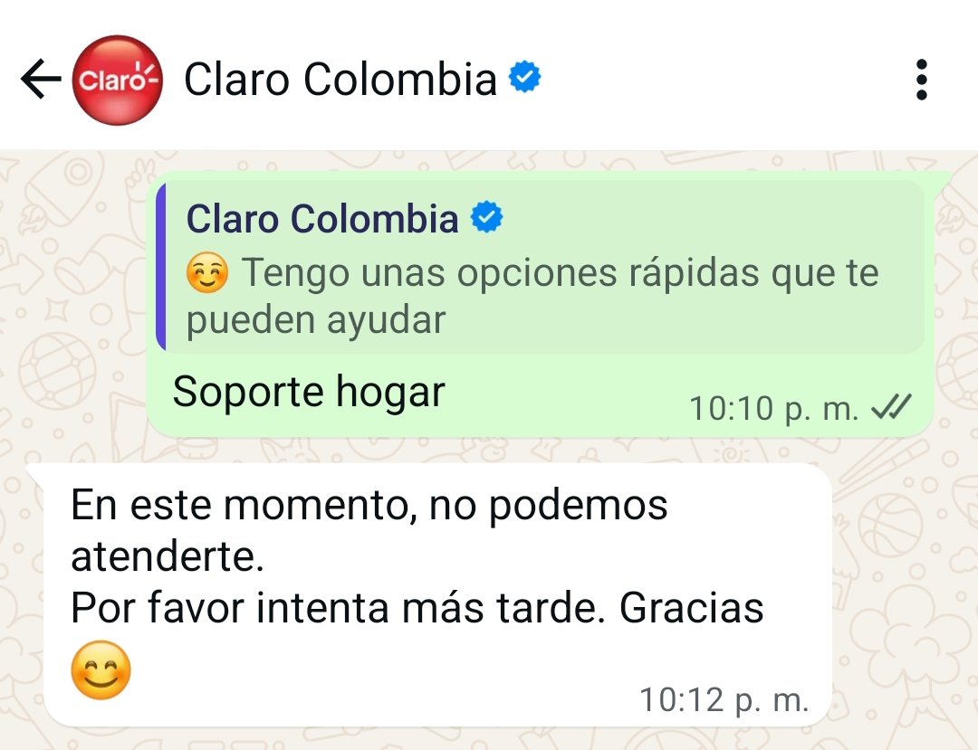 quehubotoya's tweet photo. Son las 9:30am de un sábado y ya he bloqueado 4 números de @ClaroColombia que llaman a ofrecer planes, personas y grabación. Peeeeeero cuándo busco que presten un buen servicio de @ClaroHogar, que al menos lo presten, ahí si siempre responden que en ese momento no pueden atender. https://t.co/j6i9OXanyG