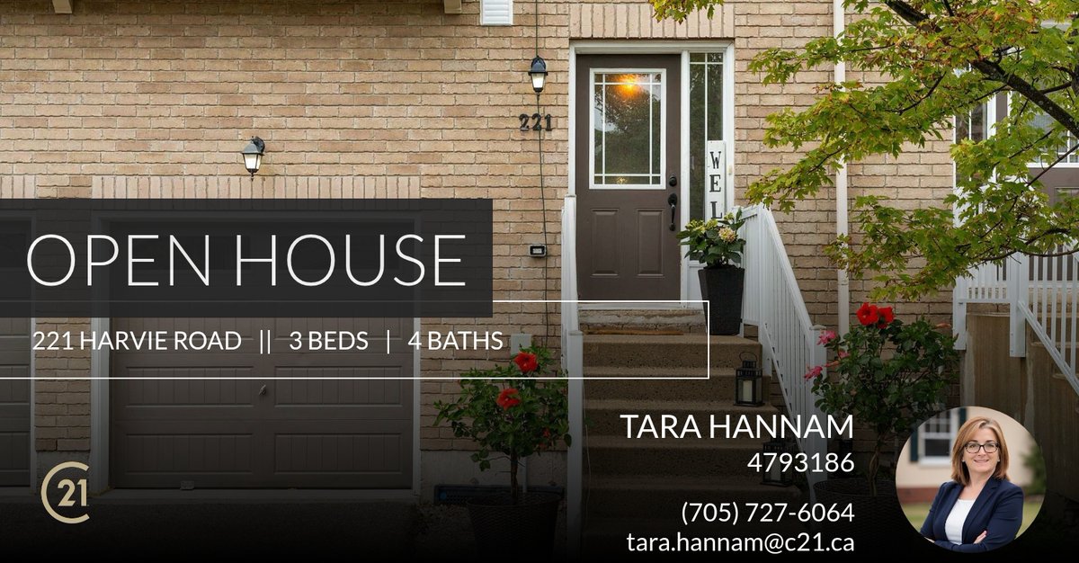Take a look before it's gone. Feel free to ask any questions or give me a call at (705) 727-6064 📱! Open house: October 26th at 1:00 PM.

Tara Hannam
Sales Representative
Century 21 BJ Roth Realty Ltd., Br... 221harvierd.com