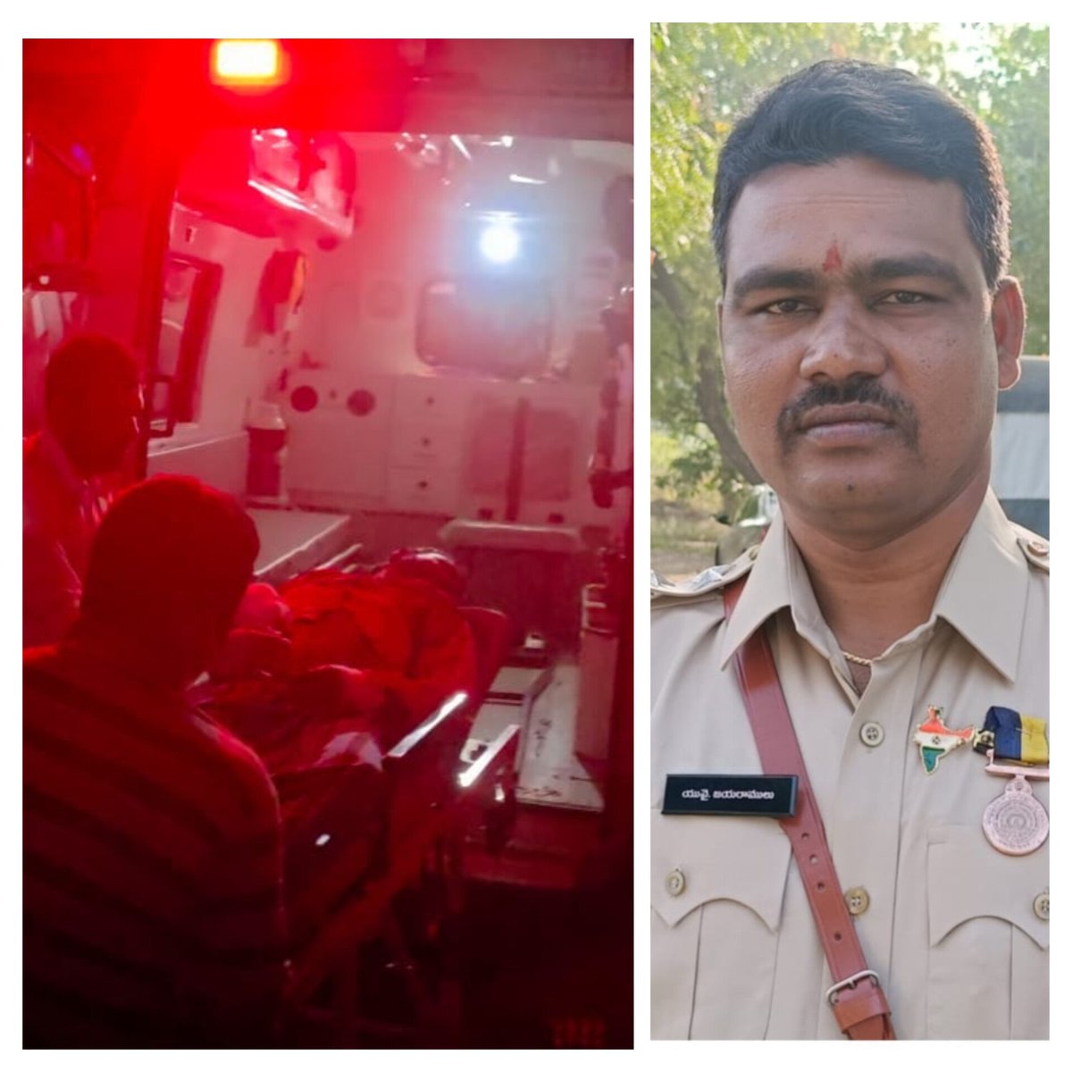 Kadapa_Police's tweet photo. ➡️ హ్యాట్సాఫ్ ..ఎస్.ఐ సార్ !
➡️ టూ టౌన్ పరిధిలో ఓ వ్యక్తి ఆత్మహత్యాయత్నం...అంబులెన్సు తెప్పించి హాస్పిటల్ కు తరలించిన కడప ట్రాఫిక్ ఎస్.ఐ యు.జయరాముడు*
#kadapapolice 
#kadapa 
@APPOLICE100 
#dail112 
#PoliceHumanity 
#policeforpeople
#dail108 https://t.co/EwDYynGplo