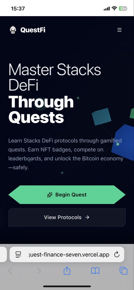Arowolokenny01's tweet image. Gm @Stacks family 
I tried learning about stacks DEFI some months ago from @ZestProtocol to @StackingDao and the rest but I had to watch a lot of videos and even after watching….
Check below 
👇👇👇
quest-finance-seven.vercel.app
Would appreciate your thought regarding this