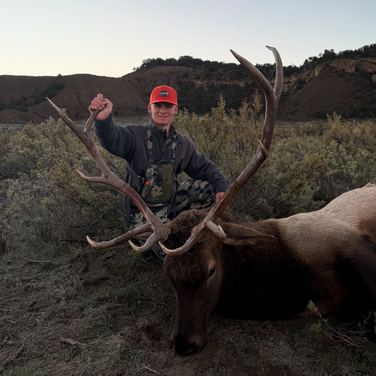 Day 1 in Colorado! I think this <a href="/cube3studio/">CUBE 3</a> victory lane hat must have given me good luck when this beautiful 5 x 5 came in my sight this morning! #hunting #elkhunting #huntingseason
