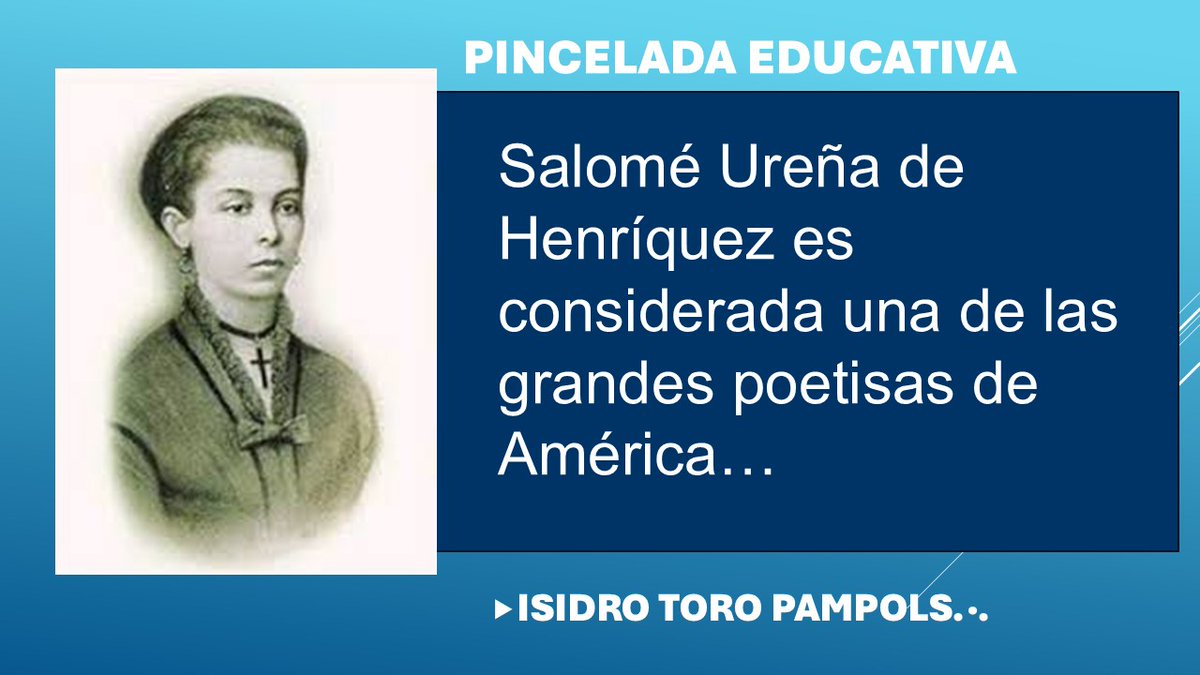 Salomé Ureña Díaz de Henríquez es considerada una de las grandes poetisa... youtu.be/tjgXKScKer0?si… a través de <a href="/YouTube/">YouTube</a> <a href="/LichoMatos/">Andres Matos</a> <a href="/IsidroToro1/">Isidro Toro Pampols .·.</a> <a href="/Diloquealgo/">Dilo que algo queda</a> <a href="/eljoboilustrado/">EL JOBO ILUSTRADO</a>