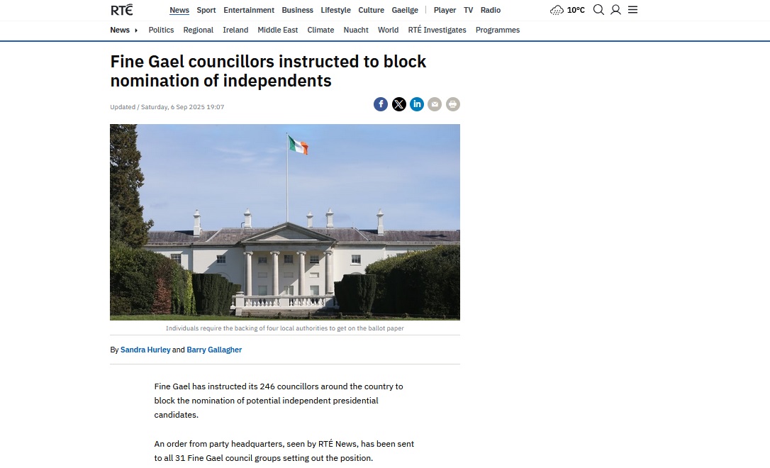 nwl88444048's tweet photo. FG deputy leader Helen McEntee, RTE Morning Ireland today "The fact that we had a small number of candidates wasn’t because of any individual party or grouping blocking people"

And yet... https://t.co/EXQ0YZzP2l