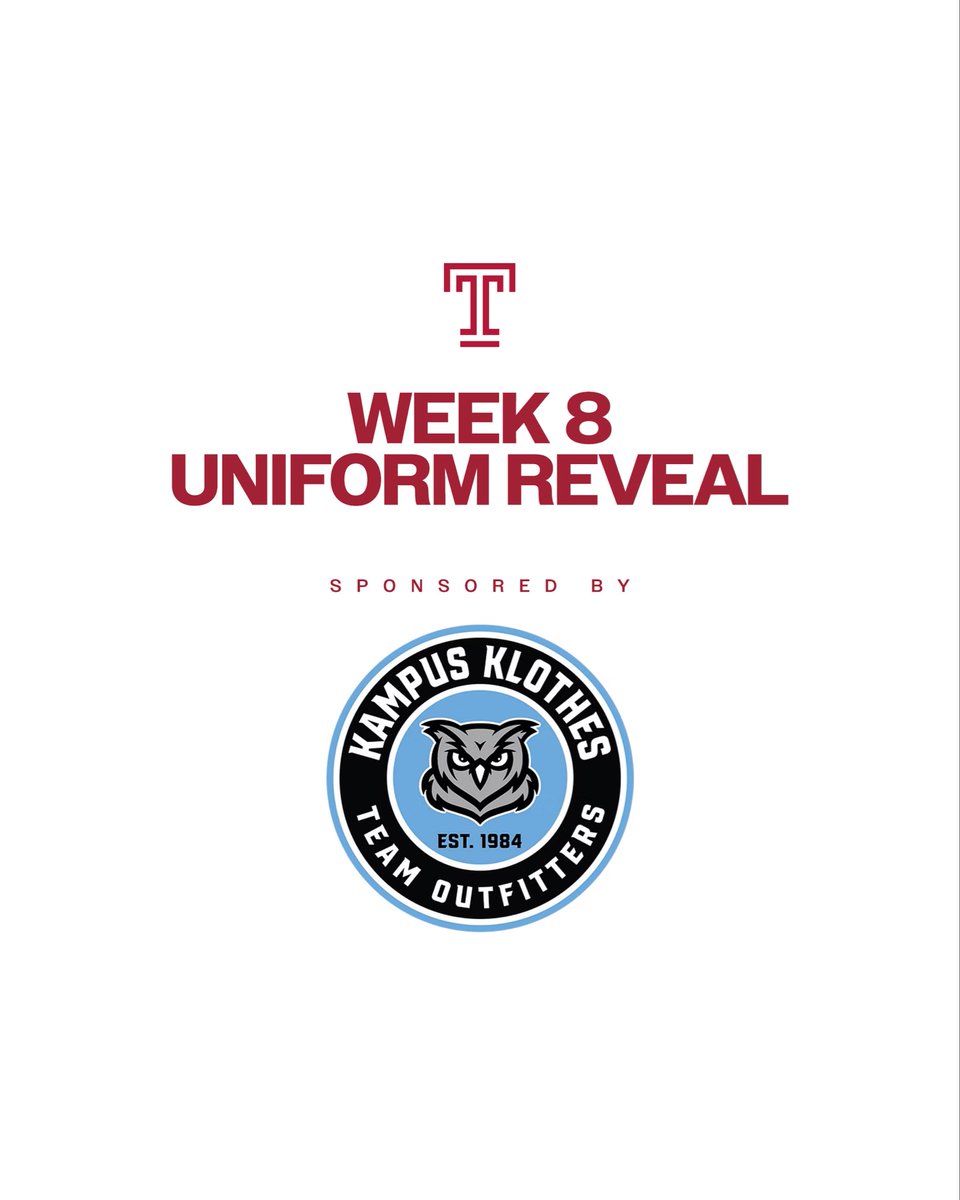 Iron Sharpens Iron ⛓️‍💥

Week 8 Uniform Reveal sponsored by <a href="/KampusKlothes/">Kampus Klothes</a> 

#TempleTUFF