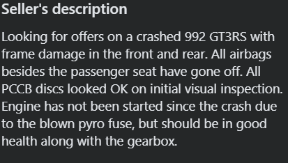 CSflashcards's tweet image. Ropz is selling his 2025 Porsche 992 gt3rs