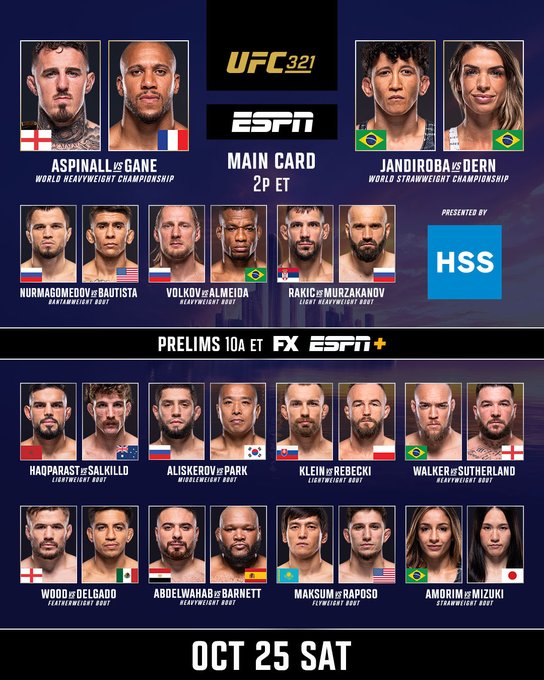 UFC 321: Aspinall vs Gane, Everything to Know to Watch via Live Stream Online TV

iPhone /Mobil/MAC⤵️
📱appstvs.com/ufclive/
📱appstvs.com/ufclive/

PC/TV⤵️
📺appstvs.com/ufclive/
📺appstvs.com/ufclive/

Streams UFC Free TV ⬆️