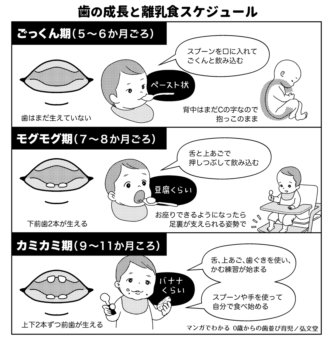10月31日発売の「マンガでわかる 0歳からの歯並び育児」0歳〜10歳の子供に合わせ生活習慣の工夫でお金をかけずに歯並びを良くする方法をわかりやすく漫画にした本です。順次サンプルを掲載していきますのでよろしくお願いします!【1章サンプル『0〜1歳』】 