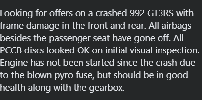 CSflashcards's tweet image. Ropz is selling his 2025 Porsche 992 gt3rs on Marketplace