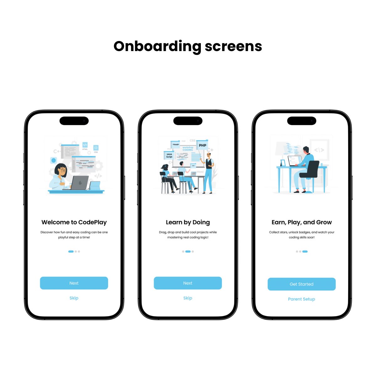teha018's tweet image. Kids Coding App🔥
#UIDesign #figmadesign #kidscodingapp