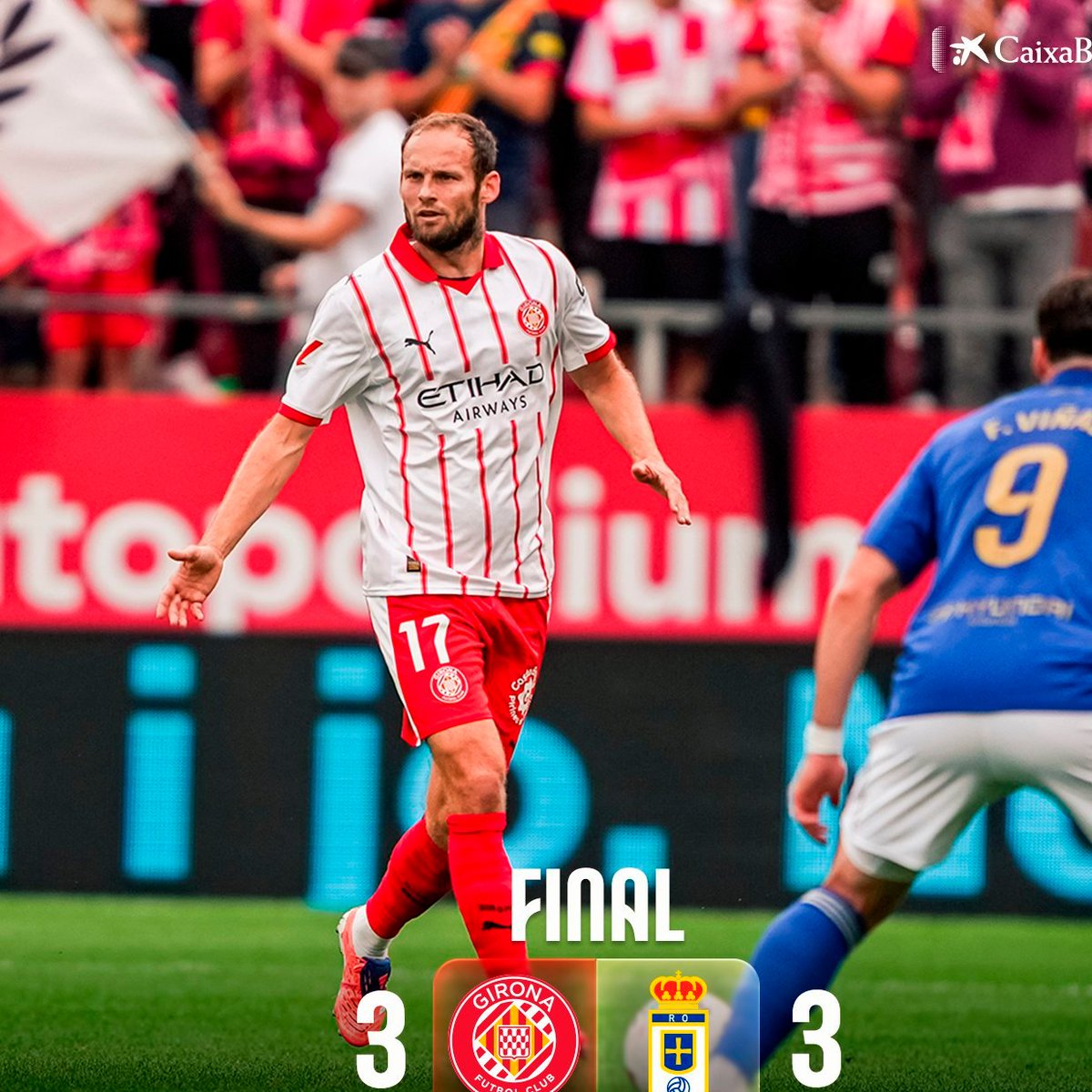 futbolroots's tweet photo. 🔥¡Qué partidazo en Montilivi!
Girona 3️⃣–3️⃣ Oviedo en un duelo de locos.

Goles, ritmo y cero descanso hasta el último minuto. Con el inicio de temporada que llevamos, el Girona sigue buscando su mejor versión.

Así sí da gusto ver fútbol.⚽️
#Girona #Oviedo #LaLiga #futboltoots https://t.co/F2eU8s7Tw2