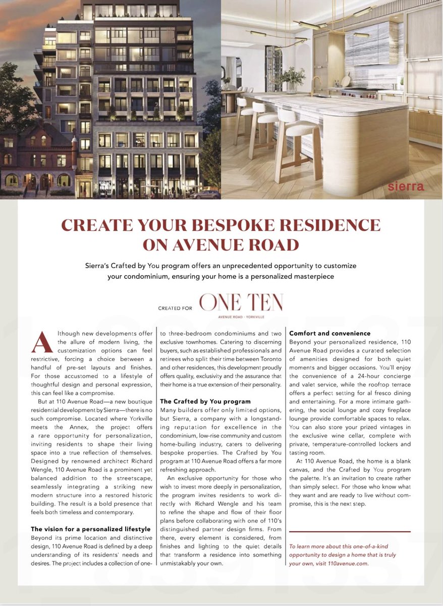 Happy Saturday, friends! Nothing better than a slow morning to catch up on my reading and recharge. ☕✨

Toronto Life’s Real Estate issue is on my nightstand, and I’m so proud to see three of our clients, Sierra Communities, DBS Developments, and Canada Lands Company, featured