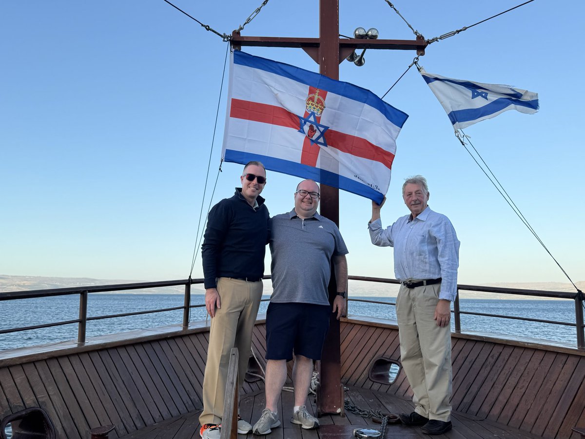 paulgivan's tweet photo. On Board HM Ulster sailing The Sea of Galilee 🇬🇧 

The Sea of Galilee a cornerstone of biblical history! 🕊️ This serene lake in northern Israel was the heart of Jesus’ ministry, where He called His disciples, performed miracles, and shared timeless teachings. 
#SeaOfGalilee https://t.co/ef8NlT0sxu