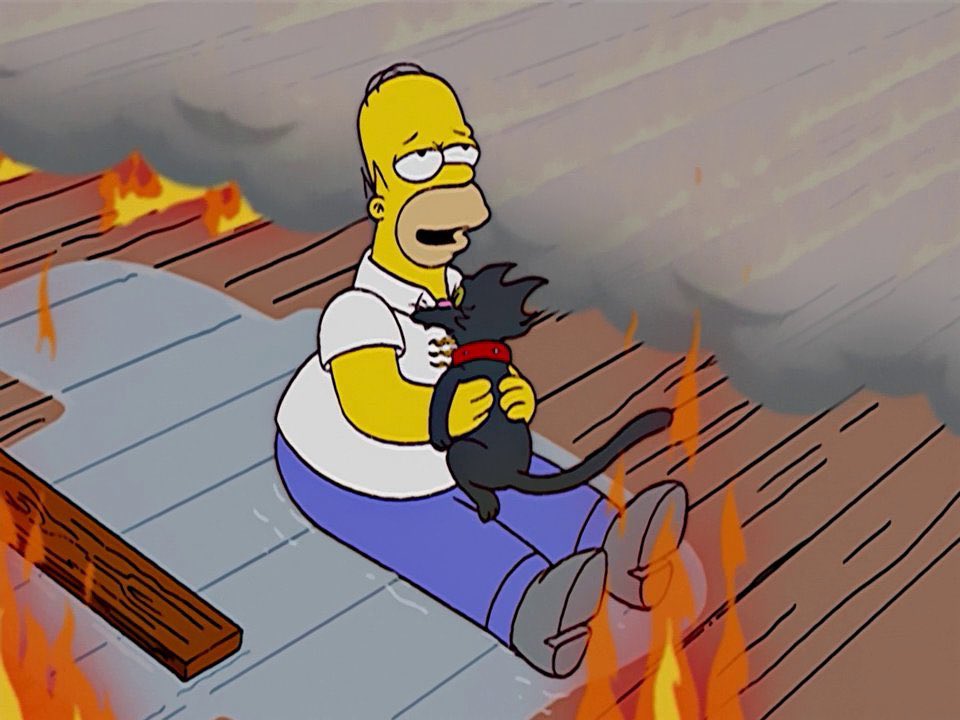Flames? Searing pain? A black cat?

I must be in heaven…

#TheSimpsons
