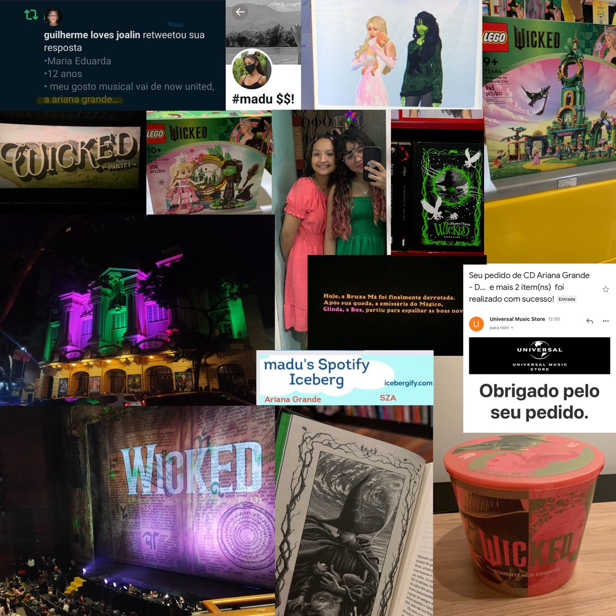 webdivamadu's tweet image. eu nunca tive a oportunidade de ir ver a peça, então seria mais importante ainda poder assistir na premiere pois seria a primeira oportunidade de demonstrar meu amor de pertinho :( wicked é tão importante pra mim @infoari #EuNaPremiereDeWicked  #ArianatorsNaPremiere