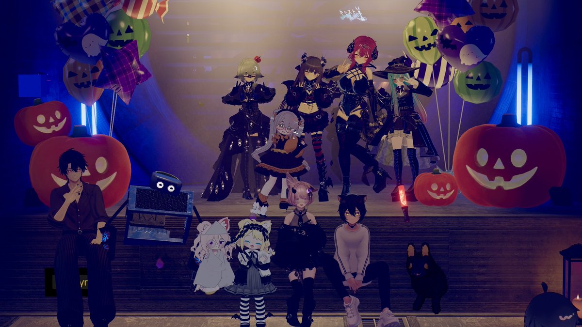 Aetherium_VRC's tweet image. 本日はハロウィン＆Alice生誕祭特別営業にお越しくださりありがとうございました！

特別仕様の衣装やワールド、ライブはお楽しみいただけましたか？👻

来て下さった方はぜひ、#VRCエーテリウム で写真や感想を投稿してください✨