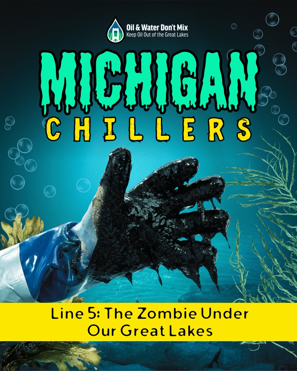 OilWaterDntMix's tweet image. Move over, Sault Ste. Marie Sea Monsters... Line 5 is the real zombie threatening our Great Lakes. 

#ShutDownLine5