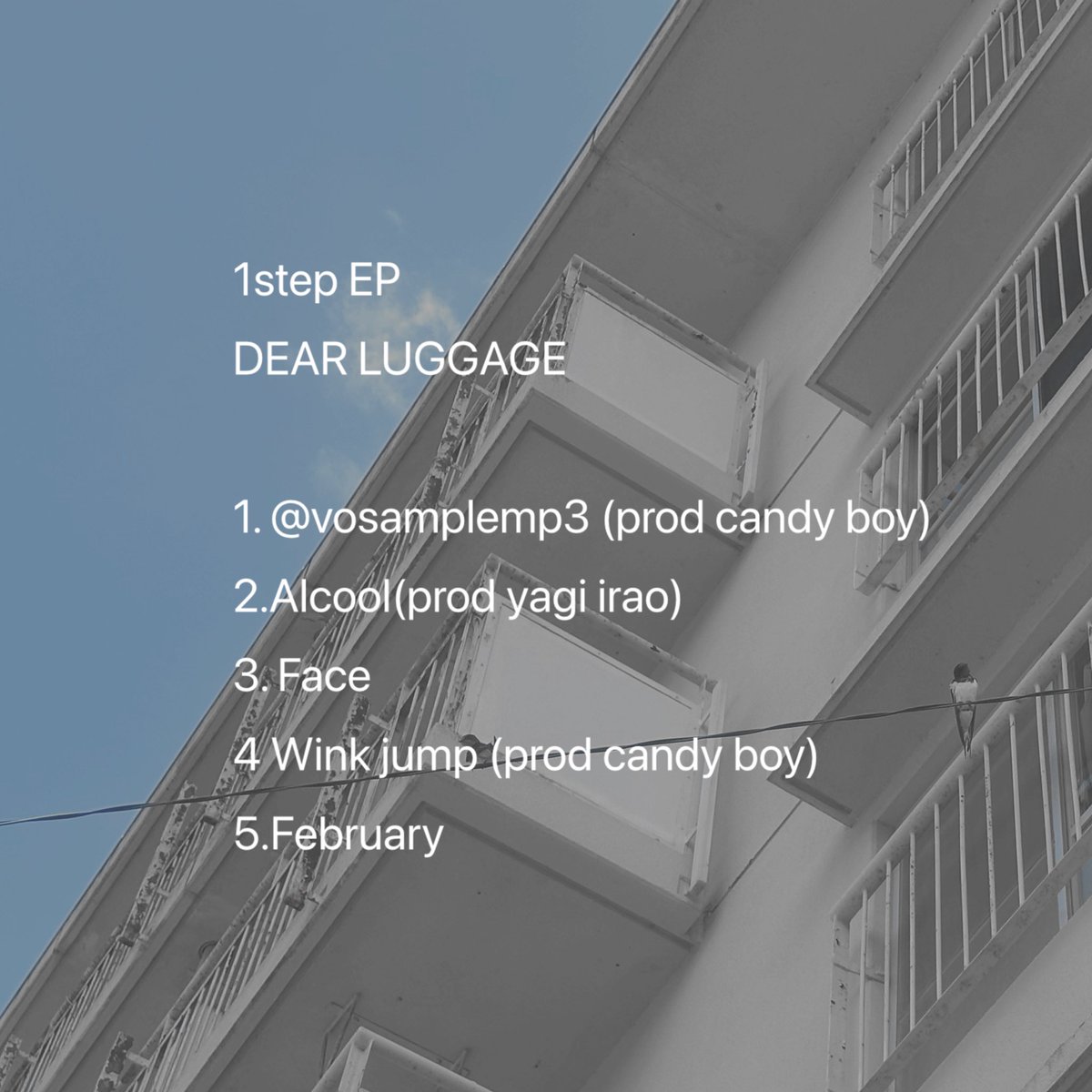 voidb9's tweet image. 1st EP-『DEAR LUGGAGE』

Release !!!!  ⬇️ ⬇️ ⬇️
linkco.re/xcs3rqVD

 @vosamplemp3 (prod @cyb2b_)
Alcool(prod @a_goat_annoy.)
Face
Wink jump (prod @cyb2b_ .)
February