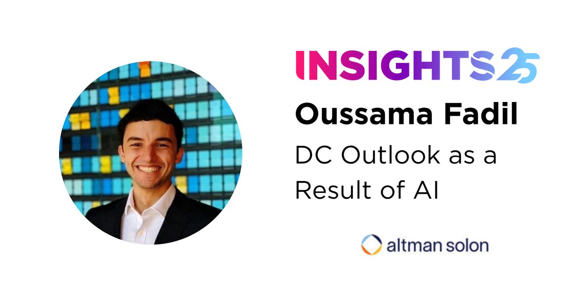 Learn more about how #AI is changing the datacenter outlook when Altman Solon's Oussama Fadil takes the stage at #RBBNINSIGHTS! Register today: hubs.la/Q03P-sP30