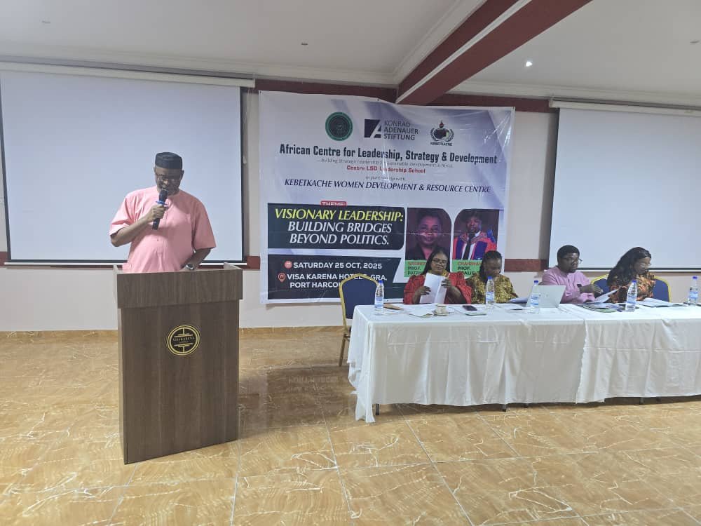centrelsd's tweet photo. Dr. Otive Igbuzor delivered a thought-provoking charge today at the 7th Cohort Graduation of the Centre LSD/Kebetkache Leadership School in Port Harcourt,  reminding graduands that real leadership begins after the certificate.

He emphasized that leadership is not about titles or positions, but about service, compassion, and transformational impact. Visionary leaders are those who build bridges, unite people, and choose purpose over politics.

 “Politics divides, but purpose unites.”

His message challenged every emerging leader to become a source of hope, healing, and courage in their communities.

The event also featured:
1. Keynote Address: Prof. Patricia Donli - Development Expert & Gender Activist, University of Maiduguri
2. Welcome Address: Dr. Emem Okon,  Executive Director, Kabetkache Women Development & Resource Centre
3. Goodwill Messages: Prof. Mbalisi Festus (University of Port Harcourt), Prof. Roibito Ekanem (Development Advocate), and Prof. Fidelis Allen (Director, Centre for Politics, University of Port Harcourt).

Congratulations to all our graduates! Your leadership journey continues,  keep shining the light wherever you go.

#LeadershipDevelopment  #CentreLSD
