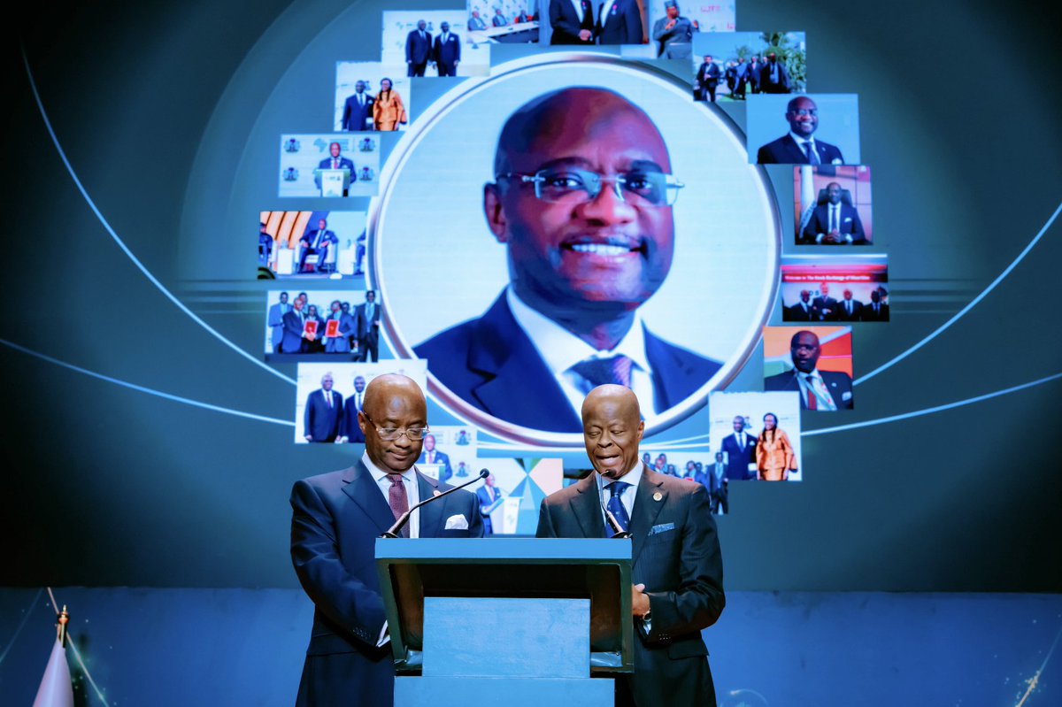 afreximbank's tweet photo. At the Investiture Ceremony, Hon. Min. Wale Edun, Minister of Finance and Coordinating Minister of the Economy of the Federal Republic of Nigeria, delivered a compelling address before formally introducing the new President of Afreximbank.

In his remarks, he reflected on the Bank’s remarkable evolution under Professor Benedict Oramah’s stewardship and expressed confidence in Incoming President, Dr. George Elombi on the continuity of Afreximbank’s mission to advance intra-African trade, industrialisation, and shared prosperity.

He underscored the institution’s growing role as a pillar of African economic transformation linking visionary leadership to sustained impact across the continent.

#Afreximbank #Investiture2025 #GlobalAfrica #DecadesOfImpact