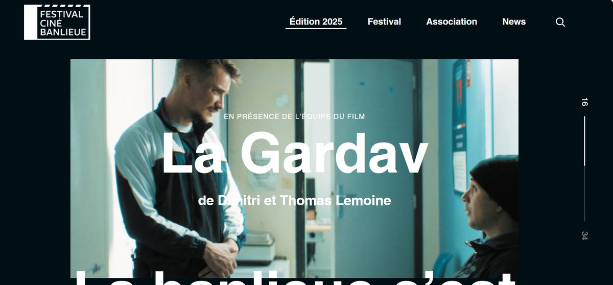AuldLandsFilms's tweet image. 🎞️La Gardav -&amp;gt; Sam. 8 Nov. à 18h00 au cinéma l&apos;Ecran (Saint-Denis).
📽️Sélectionné par le Festival Cinébanlieue 2025 pour la 20ème édition.
🎟️10 longs-métrages dont 7 en avp.

cinebanlieue.org/film/voir/227_…

#PierreLottin #ThomasLemoine #Parrain #RedaKateb #GAV #Gardav #Gardeavue