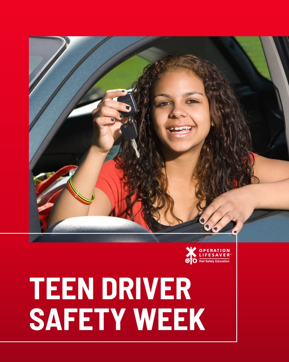 Share our free resources with the new drivers in your life as we wrap up Teen Driver Safety Week: bit.ly/37h5ErT

#TeenDriverSafetyWeek
#SeeTracksThinkTrain
#PublicTransit
#SafetyTips
#RailSafetyEducation