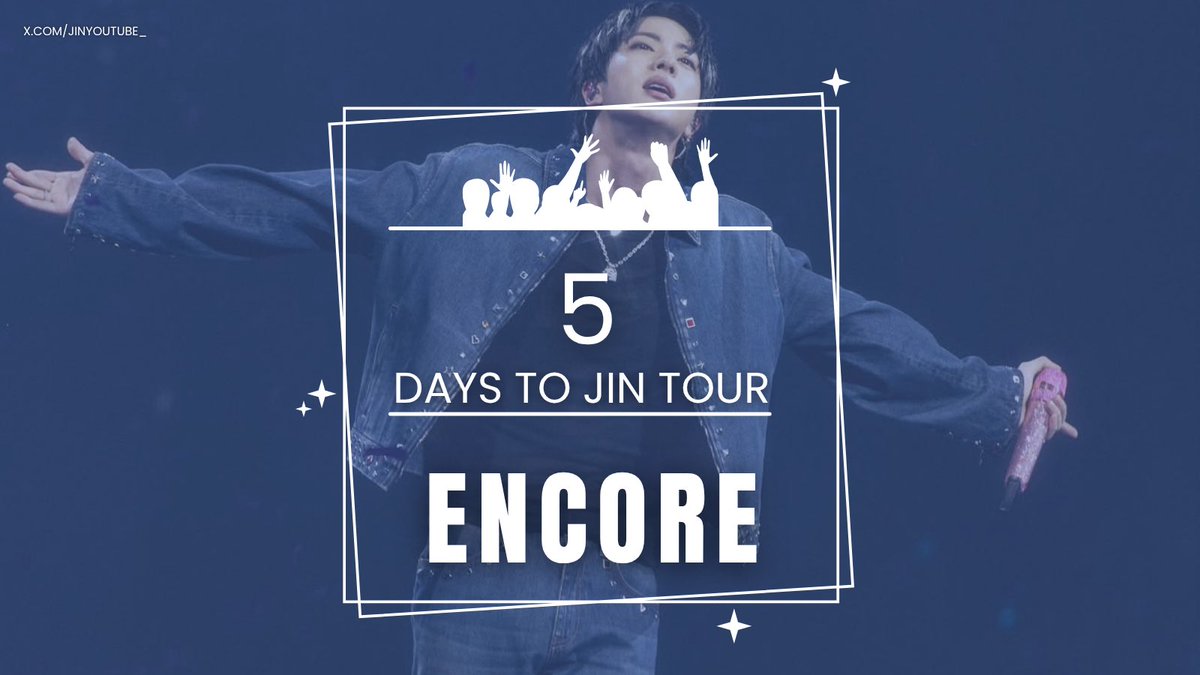 If you see this, retweet and reply to trend for Jin!

5 DAYS TO JIN TOUR ENCORE
#RUNSEOKJIN_epTOUR_ENCORE
#Jin_TOUR_ENCORE