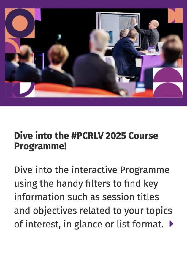 TagliariPaula's tweet photo. DAY 1⃣ at #PCRLV will start strong with 3⃣ #LiveCases  
📅 Check the time and add it to your agenda!

🎥 Sat 16 Nov — LIVE Educational Cases
⏲️09:00–10:30 | Redo TAVI 🇪🇸
With @ProfSRedwood, @nicolasdumonte1, José Antonio Baz, @RodrigoEstvez1  @nicolo_piazza  & Ole De Backer
🧠 Focus: strategy, imaging & coronary protection

⏲️12:10–13:40 | Align for the Future with Myval Octapro
Sponsored by Meril — next-gen #TAVI, the Landmark trial & procedural insights
With Ashok Seth, Alfonso Ielasi, Wojciech Wojakowski & @cleversonzuk 

⏲️14:35–16:05 | Mitral TEER
LIVE from Vigo 🇪🇸 José Antonio Baz, @RodrigoEstvez1 — full #HeartTeam discussion with @drtpatterson , @didier_tchetche Marta Sitges @azeemlatib 

#TAVI #TAVR #LiveCases #PCRLV #TEER #TMVR #StructuralHeart #InterventionalCardiology @PCRonline