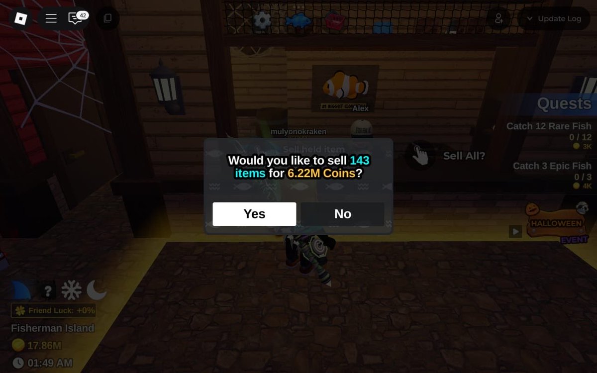 β. πππ¬π¬π’π πΛ selling hayday coin ΛΛΛ (@ssupruby) on Twitter photo wts jual ikan kinyis kinyis
shiny megalodon = 7Ok
kraken = 5Ok
king jelly = 2Ok
king crab = 25k
queen crab = 35k
queen crab stone = 45k
secret tumbal = 8k
coin 1M via mitos = 25K
batu enchant 1k = 1Obatu
#zonauang #roblox #zonajajan wts jual ikan kinyis kinyis
shiny megalodon = 7Ok
kraken = 5Ok
king jelly = 2Ok
king crab = 25k
queen crab = 35k
queen crab stone = 45k
secret tumbal = 8k
coin 1M via mitos = 25K
batu enchant 1k = 1Obatu
#zonauang #roblox #zonajajan