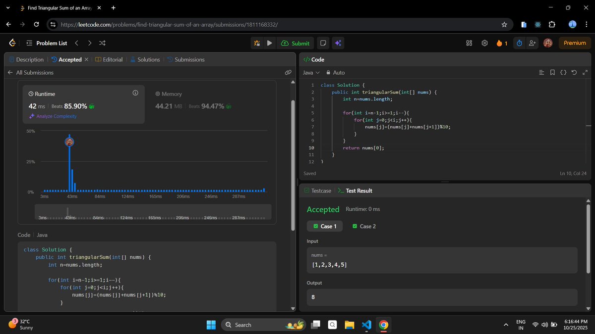 MansiBug's tweet image. Day 111: Getting a job in 8 months.
- Solved 1 POTD
- Solved 1 medium-level question on LeetCode
#100DaysOfCode #buildinpublic #DSA #Java