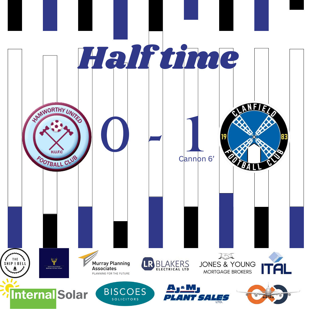 Clanfield FC (@clanfieldfc) on Twitter photo We lead at half time thanks to an early goal from Cannon and a numerous amount of excellent saves by O’Donnell. Maloney finds himself on a yellow for a late challenge. #UTC We lead at half time thanks to an early goal from Cannon and a numerous amount of excellent saves by O’Donnell. Maloney finds himself on a yellow for a late challenge. #UTC