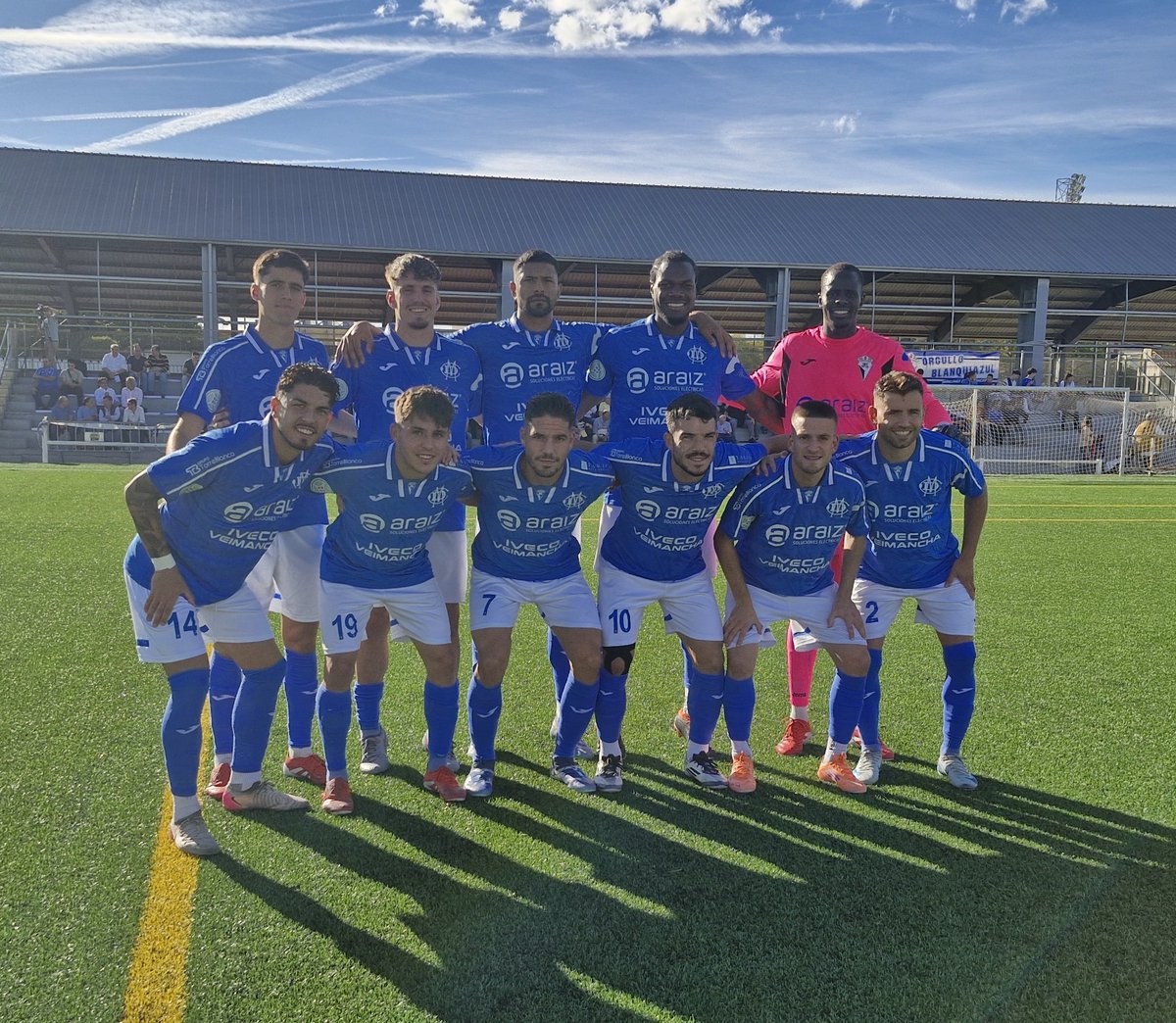 3’ PT | Este es nuestro equipo inicial.

<a href="/CDManchegoCReal/">Club Deportivo Manchego</a> 0⃣
<a href="/CD_Marchamalo/">CD Marchamalo</a> 0⃣

#AupaManchego 💙🤍