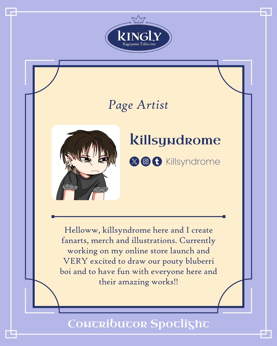 KINGLY: Kageyama Tobio zine tweet media