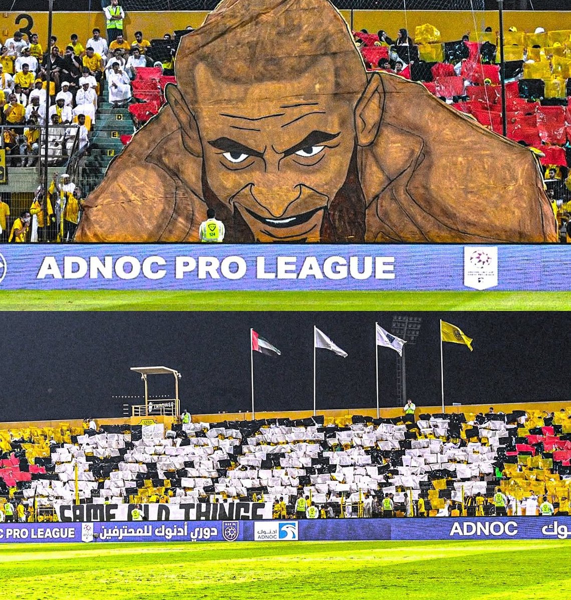 Ram Rivera (@ramerivera) on Twitter photo Al Wassl SC (<a href="/AlWaslSC/">AlWasl SC</a>) fans unfolded a “tifo” inspired by #UFC middleweight champion Khamzat Chimaev before the Bur Dubai derby. Al Wassl SC (<a href="/AlWaslSC/">AlWasl SC</a>) fans unfolded a “tifo” inspired by #UFC middleweight champion Khamzat Chimaev before the Bur Dubai derby.