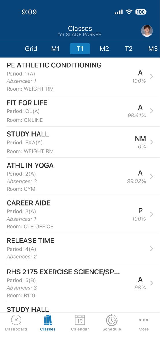 SladeParker22's tweet image. Student before athlete!
Finished 1st quarter with a 4.0‼️